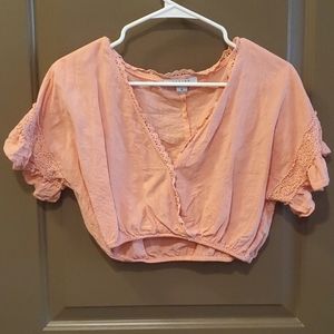 Peach crop top AM